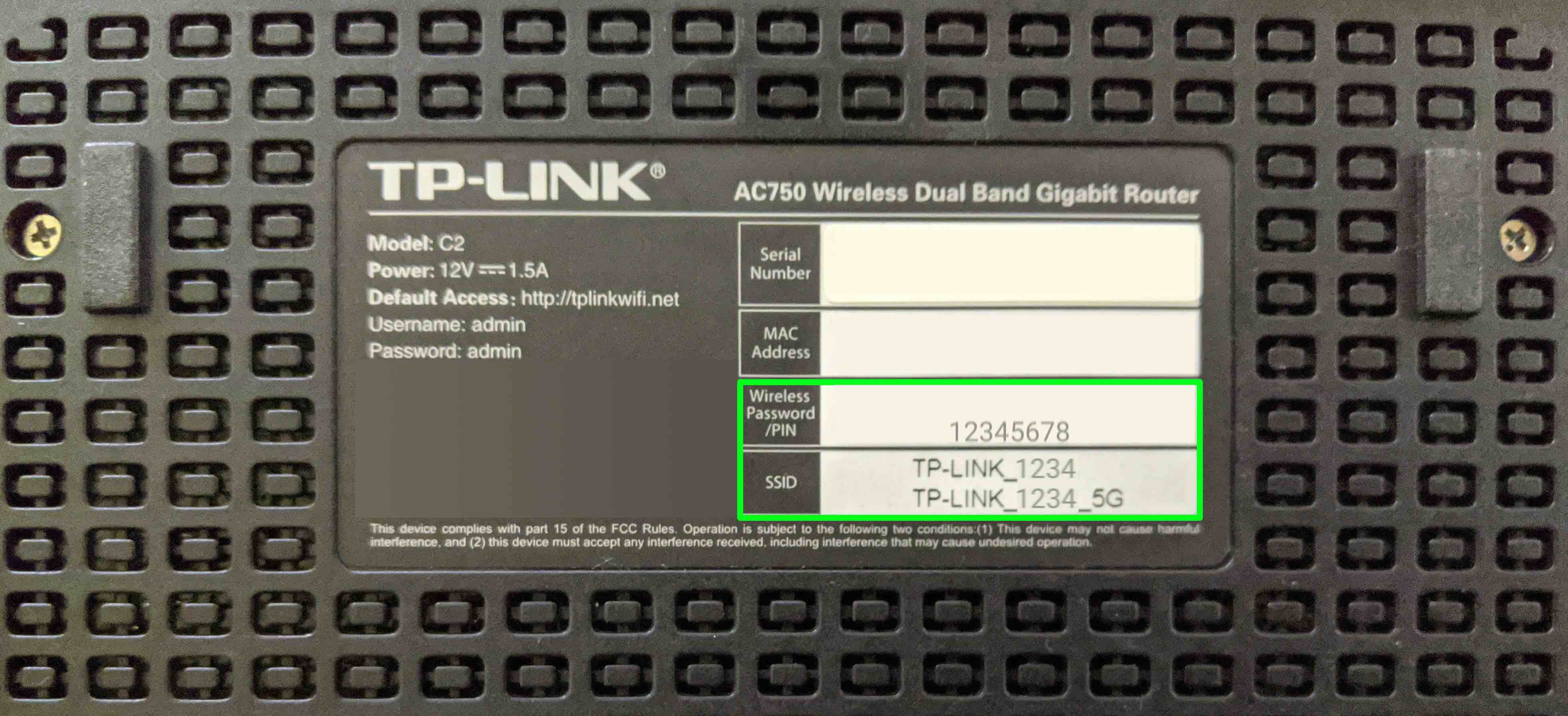 Default Network Configuration